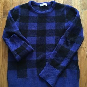 Equipment blue and black wool sweater